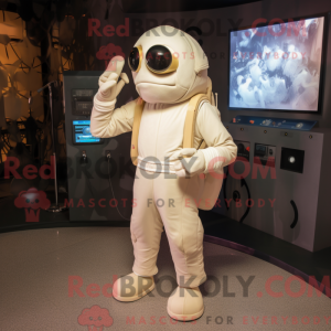 Mascotte d astronaute beige...