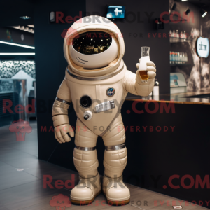 Mascotte d astronaute beige...