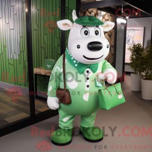 Green Cow maskot kostume...