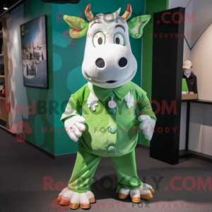 Green Cow maskot kostume...