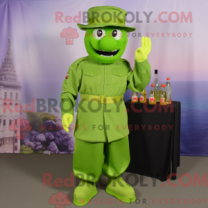 Postava maskota Lime Green...