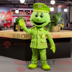 Postava maskota Lime Green...