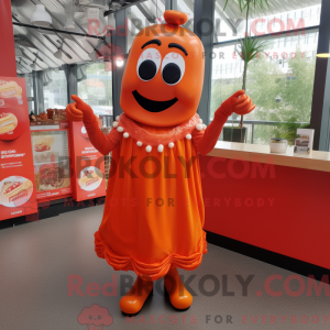 Oransje Currywurst máscara...
