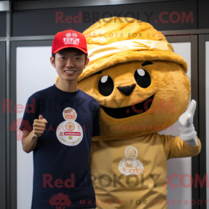 Gold Ramen maskot kostume...