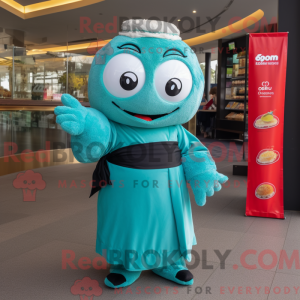 Turkis sushi maskot kostume...