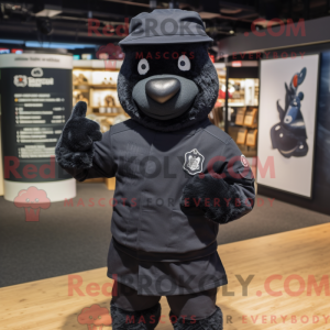 Sort Navy Seal maskot...