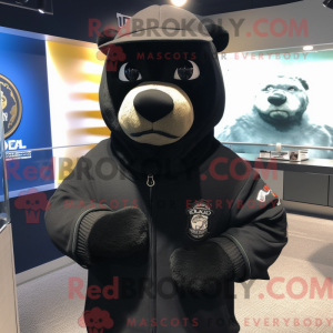 Sort Navy Seal maskot...