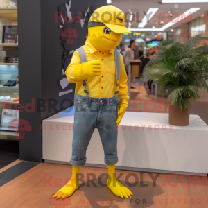 Máscara de pombo amarelo...