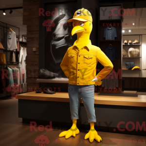 Máscara de pombo amarelo...
