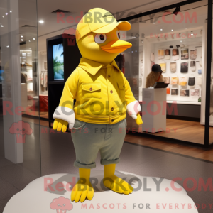 Máscara de pombo amarelo...