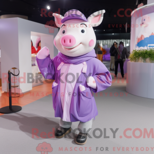 Lavendelschwein-Maskottchen...