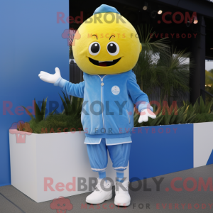Blue Lemon mascot costume...