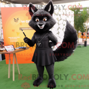 Black Fox maskot kostume...