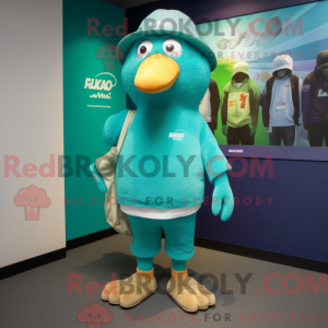Teal Kiwi Maskottchen...