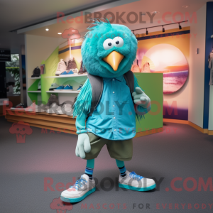 Postava maskota Teal Kiwi...