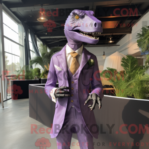 Lavendel Allosaurus maskot...
