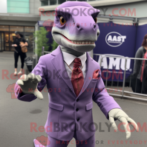 Lavendel Allosaurus maskot...