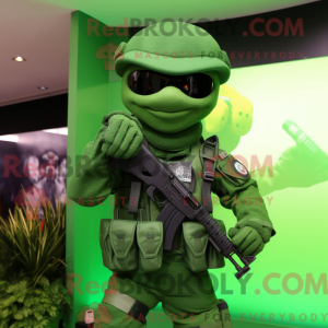 Grønn Para Commando máscara...