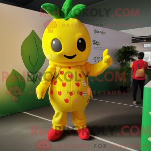 Yellow Strawberry mascot...