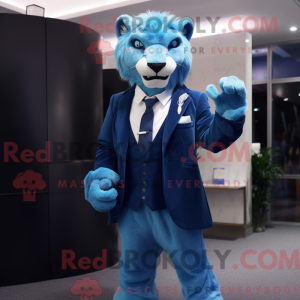 Máscara de tigre azul...