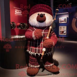 Maroon sækkepibe maskot...
