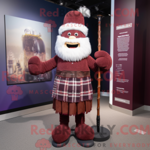 Maroon sækkepibe maskot...