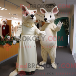 Cream Kangaroo mascot...