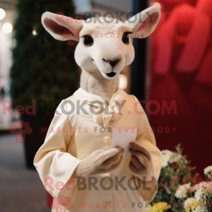 Cream Kangaroo mascot...