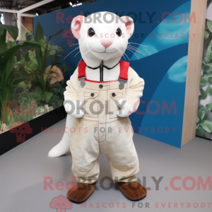 Creme ilder maskot kostume...