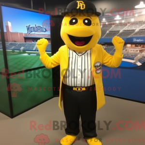 Gul baseball handske maskot...