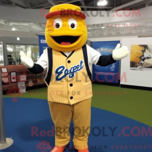 Guante de béisbol amarillo...