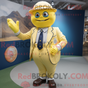 Gul baseball handske maskot...