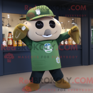 Olive Green Beer mascot...