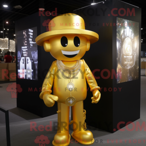 Guld vedhæng maskot kostume...