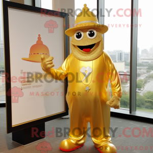 Guld vedhæng maskot kostume...