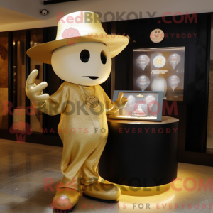 Guld vedhæng maskot kostume...