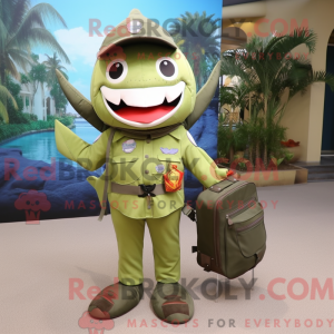 Postava maskota Olive Shark...