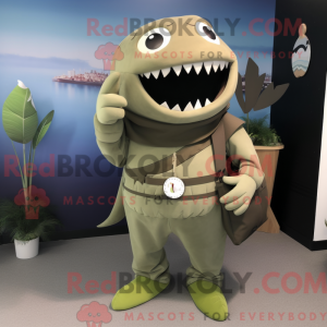 Postava maskota Olive Shark...