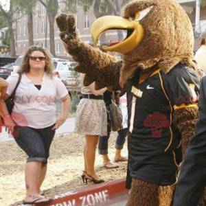 Mascotte bruine en gele adelaar - Redbrokoly.com