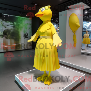 Gele Dove-mascottekostuum...