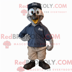 Navy Quail maskotdraktfigur...