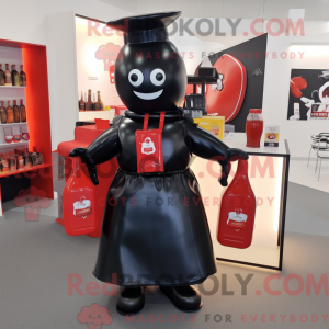 Garrafa preta de ketchup...
