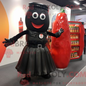 Schwarze Flasche Ketchup...