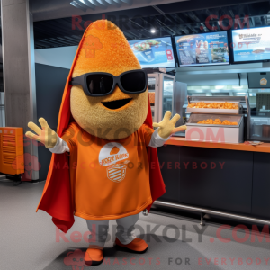 Orange Tacos maskot kostume...