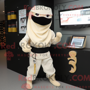 Creme Ninja maskot kostume...