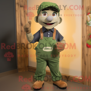 Olive Aglet mascot costume...