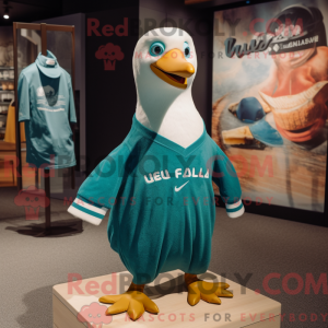 Teal Gull maskotdraktfigur...