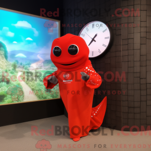 Rød Stingray maskot kostume...
