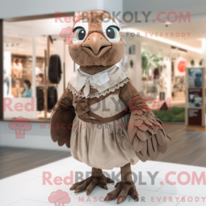 Brown Dove mascottekostuum...