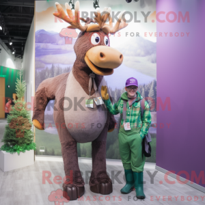 Lavender Irish Elk mascot...